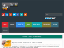 Tablet Screenshot of bioeticaweb.com